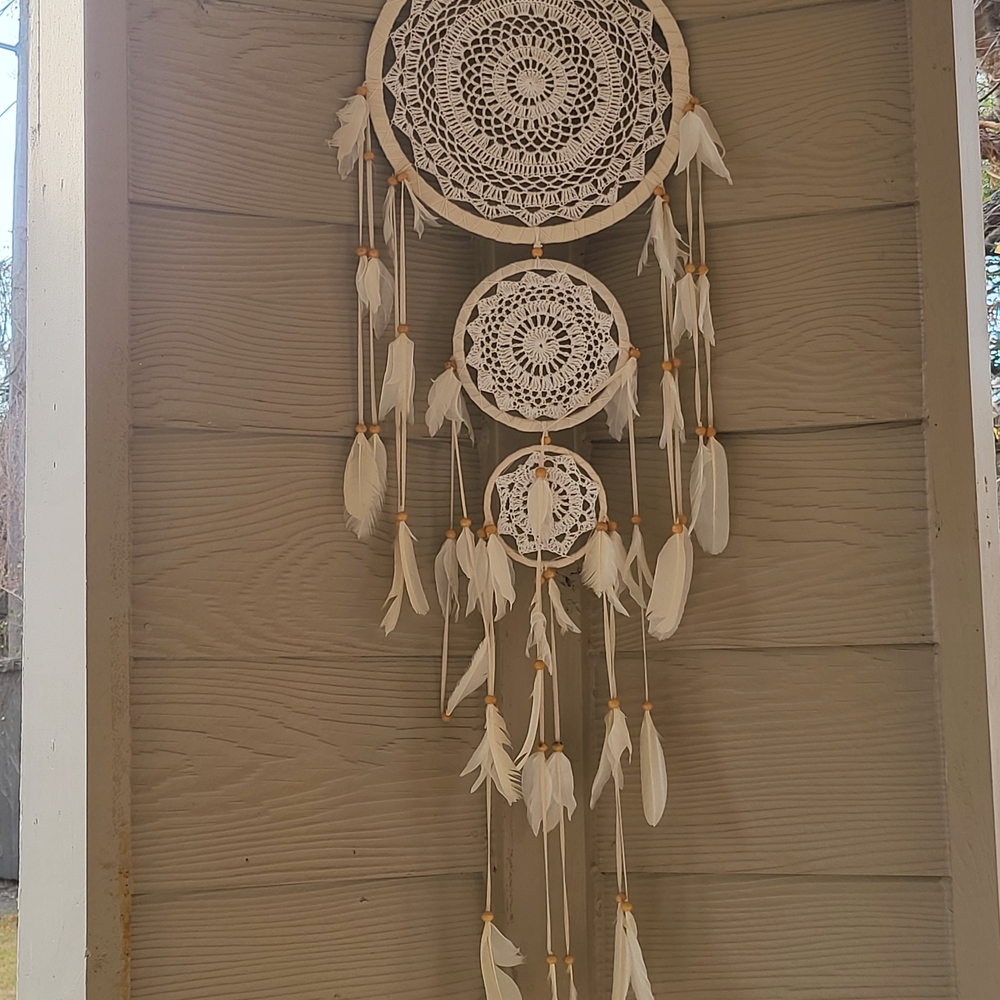 White Dreamcatcher Wall Hanging